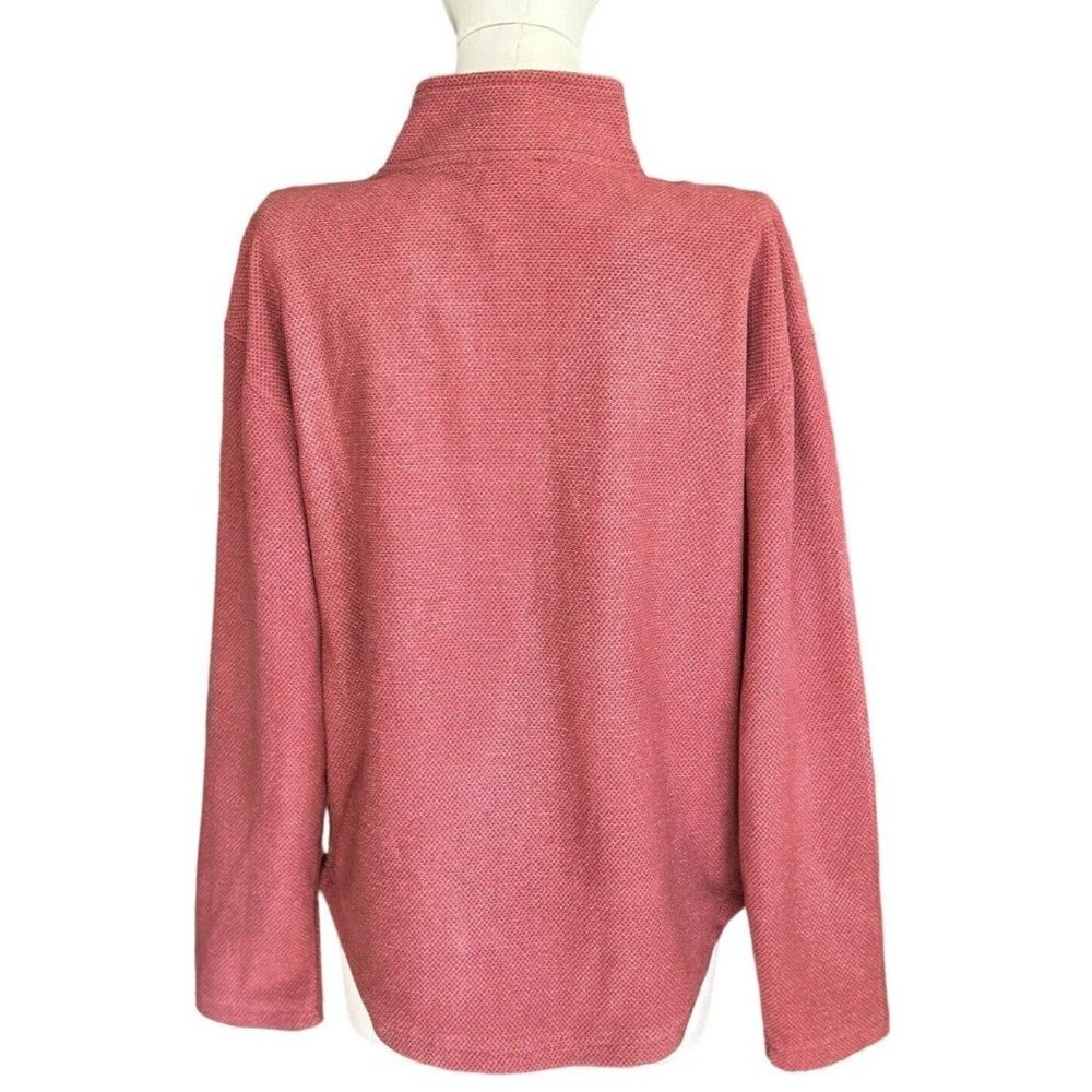 Avalanche Burgundy Full Zip Mock Neck Long Sleeve Jacket w/Pockets Women's Sz L - Picture 3 of 12